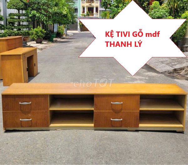 Kệ tivi gỗ MDF màu Nâu cũ,tủ kệ tivi phòng khách. Mua bán Tủ, kệ gia đình tại Thành phố Thủ Đức Tp Hồ Chí Minh được đăng bởi Thanh lý Nội thất giá sỉ hình 1