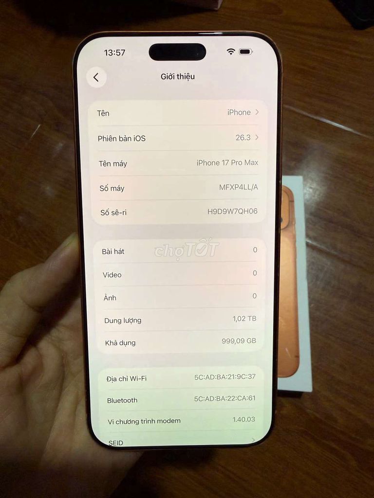 iPhone 17 Pro Max 1TB Cam Máy lock. Mua bán Điện thoại tại Quận 3 Tp Hồ Chí Minh được đăng bởi luungoc hình 1