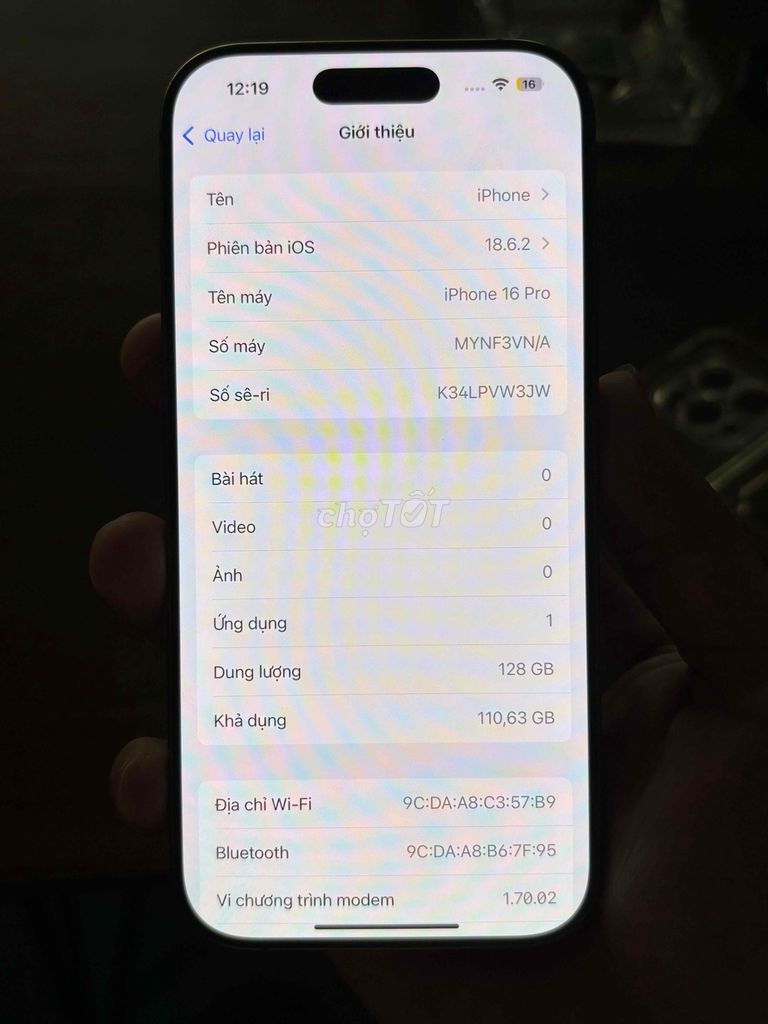 iPhone 16 Pro 128GB Vàng. Mua bán Điện thoại tại Quận Gò Vấp Tp Hồ Chí Minh được đăng bởi DươngNg hình 1