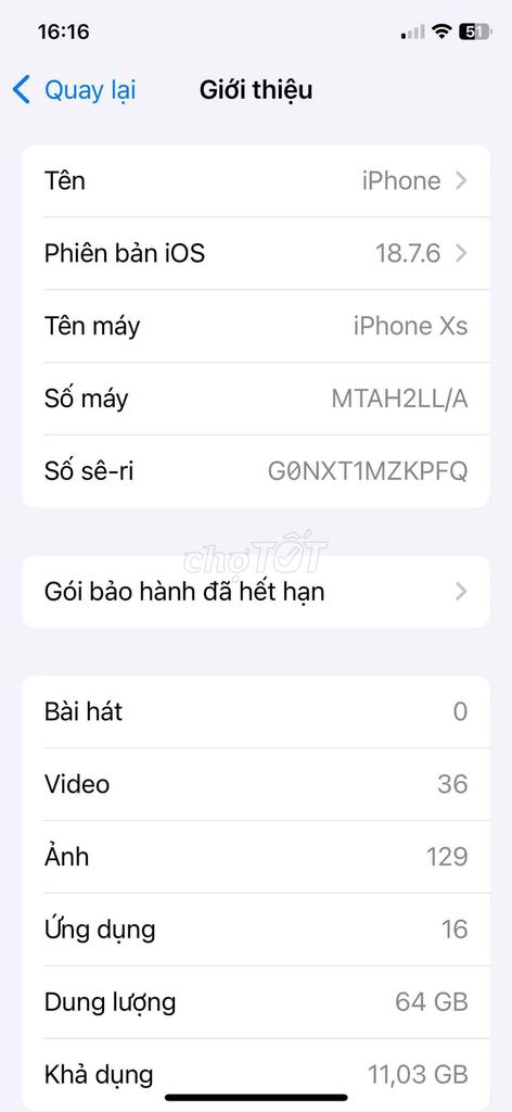 Apple iPhone Xs 64GB. Mua bán Điện thoại tại Quận Tây Hồ Hà Nội được đăng bởi Mạnh Cường hình 1