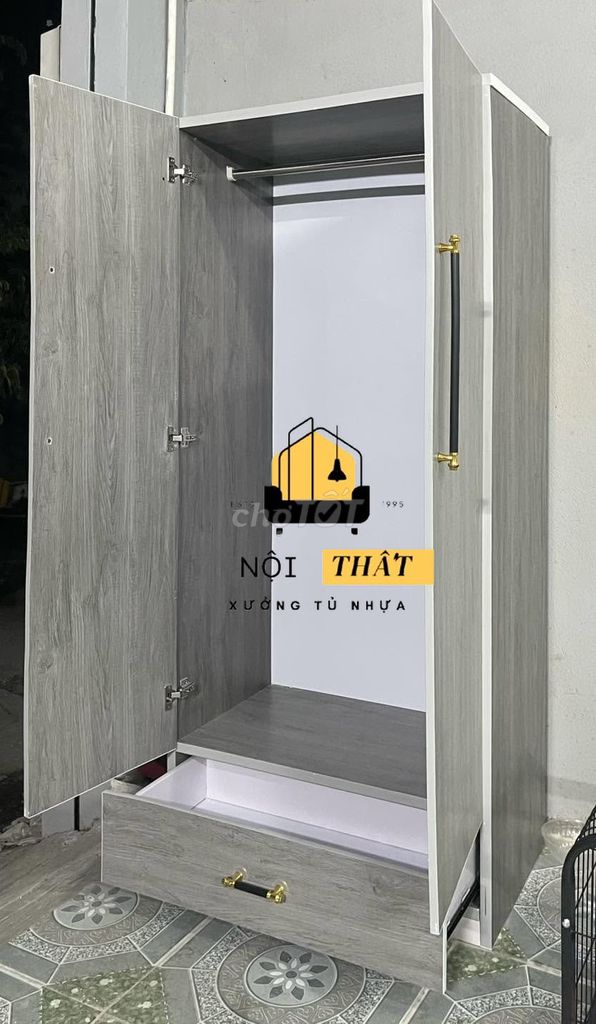 Tủ quần áo Nhựa Đài Loan Xám 1m8x82x45cm. Mua bán Tủ, kệ gia đình tại Thành phố Dĩ An Bình Dương được đăng bởi Cửa Hàng Nội Thất hình 1
