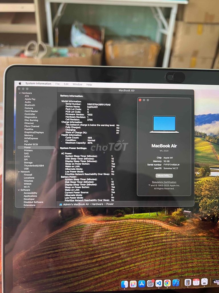 Apple MacBook Air M1 16GB/256GB Bạc. Mua bán Laptop tại Quận Gò Vấp Tp Hồ Chí Minh được đăng bởi Hải Dũng hình 1