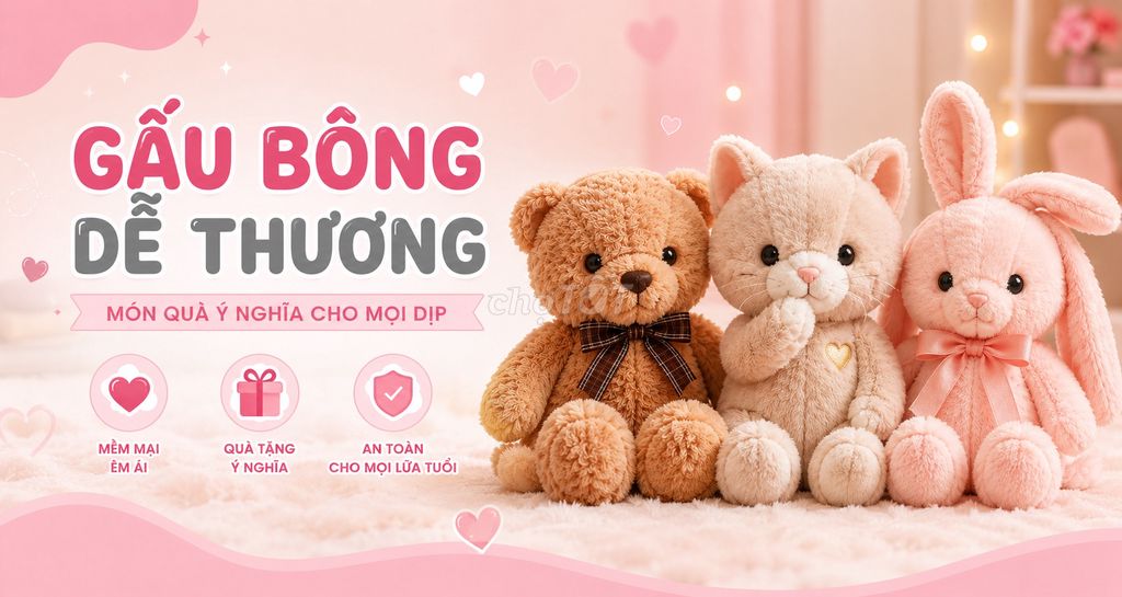 Gấu bông vải bông nhiều màu unisex. Mua bán Sở thích khác tại Quận Hà Đông Hà Nội được đăng bởi Minh Dũng Vũ Nguyễn hình 1