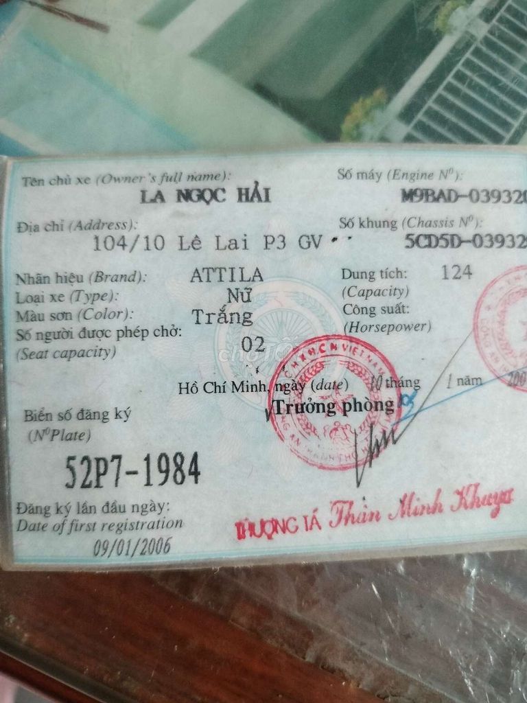 SYM Attila ❤️ 52P7_1984 ❤️. Mua bán Xe máy tại Huyện Hóc Môn Tp Hồ Chí Minh được đăng bởi Ngọc Quyên  hình 5