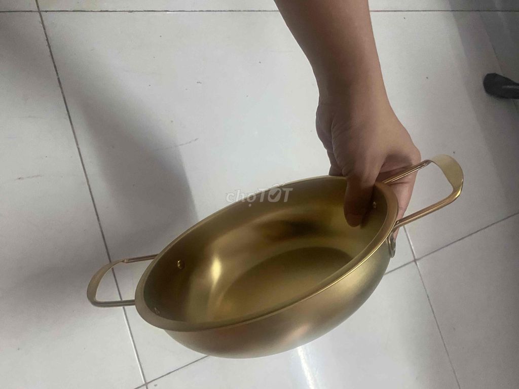 Chảo inox mạ vàng mới