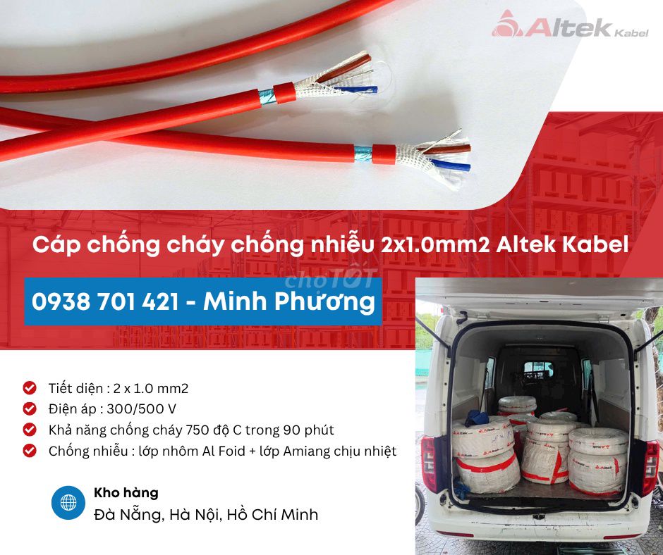 Cáp chống cháy Altek Kabel 2 lõi. Mua bán Đồ chuyên dụng, Giống nuôi trồng tại Quận 6 Tp Hồ Chí Minh được đăng bởi Huyền Altek Kabel hình 1