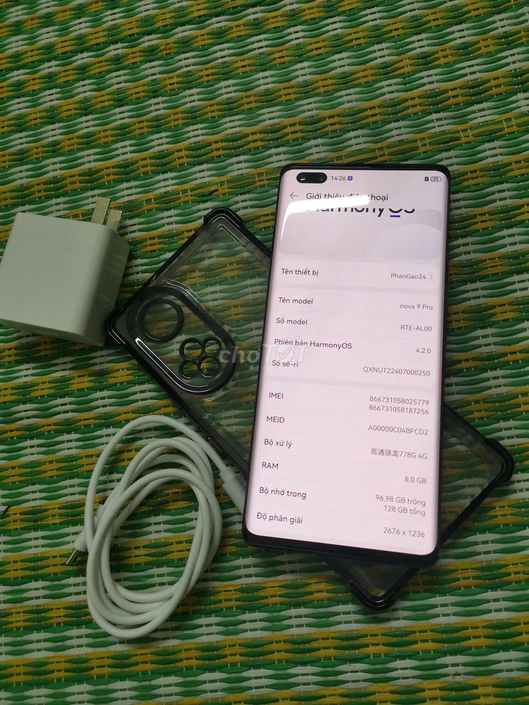 Huawei nova 9 Pro 128GB Đen. Mua bán Điện thoại tại Quận Ba Đình Hà Nội được đăng bởi phạm quỳnh anh hình 1