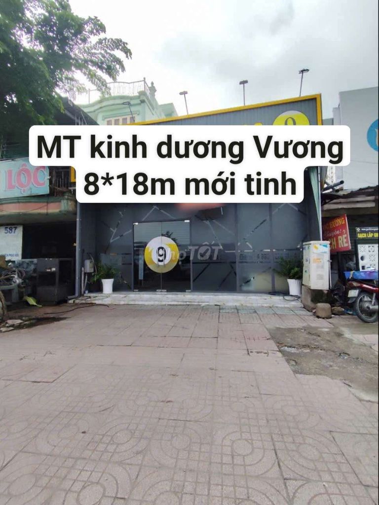 Mtkd kinh dương vương vỉa hè rộng 8*17m