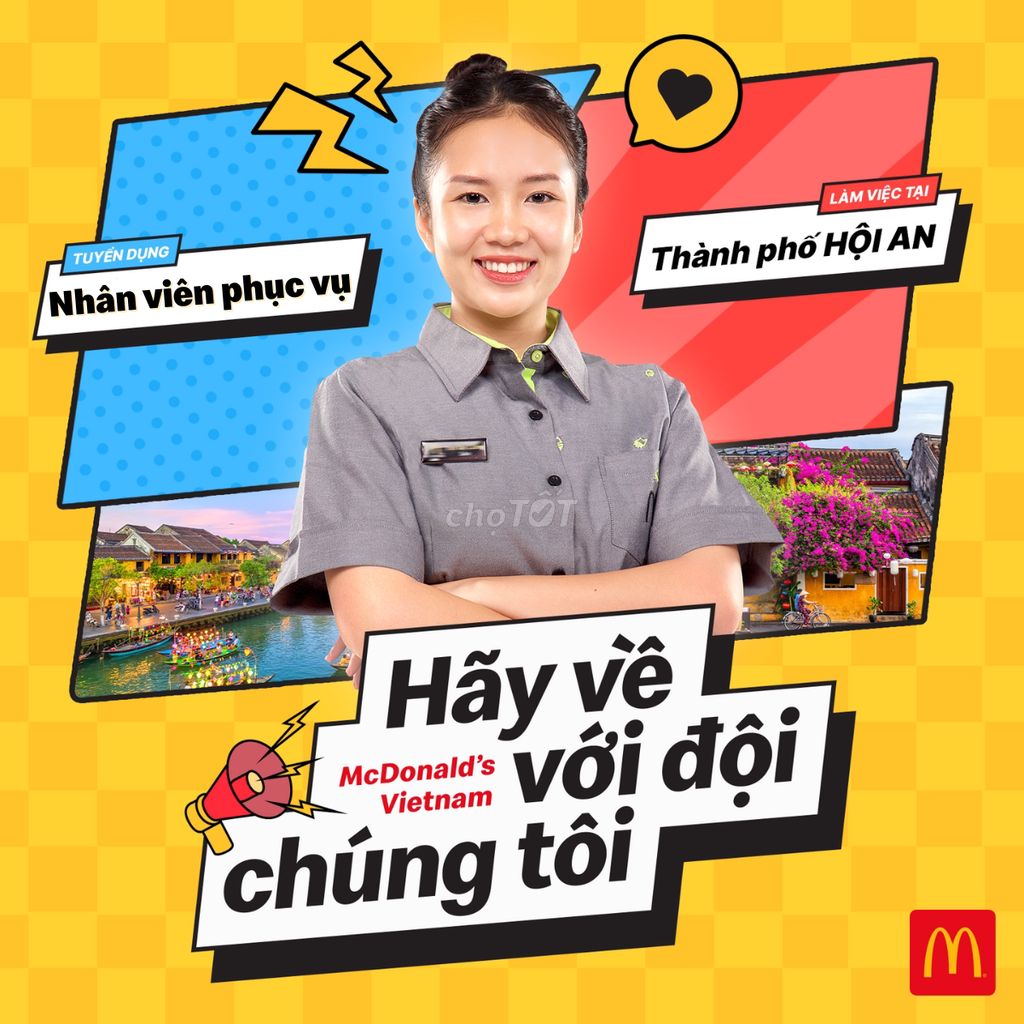 Tuyển Nhân viên phục vụ - McDonald’s Hội An