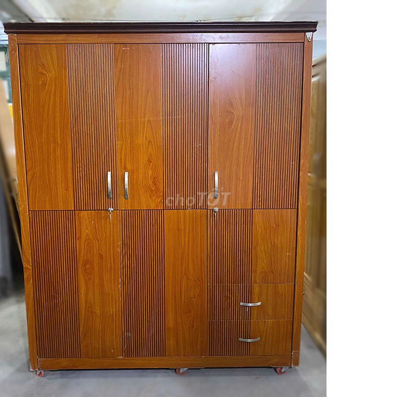 Tủ Quần Áo Gỗ Công Nghiệp Vân Gỗ 1m2 Còn Đẹp 90%. Mua bán Tủ, kệ gia đình tại Quận 12 Tp Hồ Chí Minh được đăng bởi MỸ HOA Thanh Lý  hình 1
