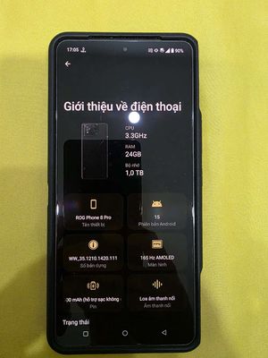 Asus ROG Phone 8 Pro 1TB Đen, đã dùng. Mua bán Điện thoại tại Quận Hà Đông Hà Nội được đăng bởi Nguyễn Văn Thắng