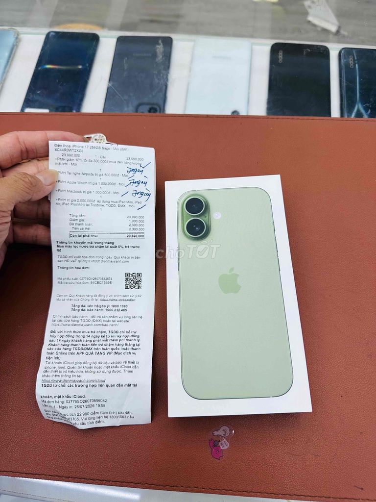 Apple iPhone 17 256GB Sage. Mua bán Điện thoại tại Huyện Hóc Môn Tp Hồ Chí Minh được đăng bởi Đình Đạt Lương hình 1
