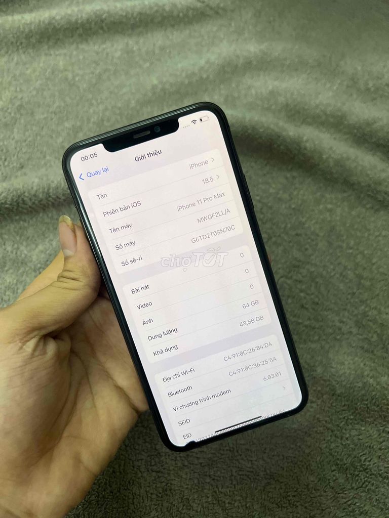 iPhone 11 Pro Max 64GB Đen, Bản Quốc Tế