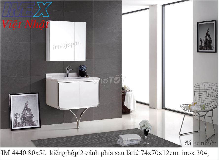 Bộ lavabo tủ inox 304 IMEX Việt Nhật IM 4440