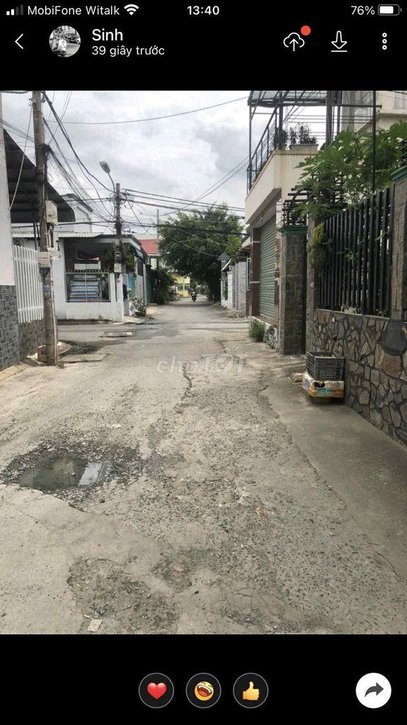 nhà hẻm mặt đất cần bán gấp