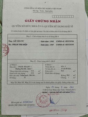 Nhà hẽm 1592 Huỳnh Tấn
