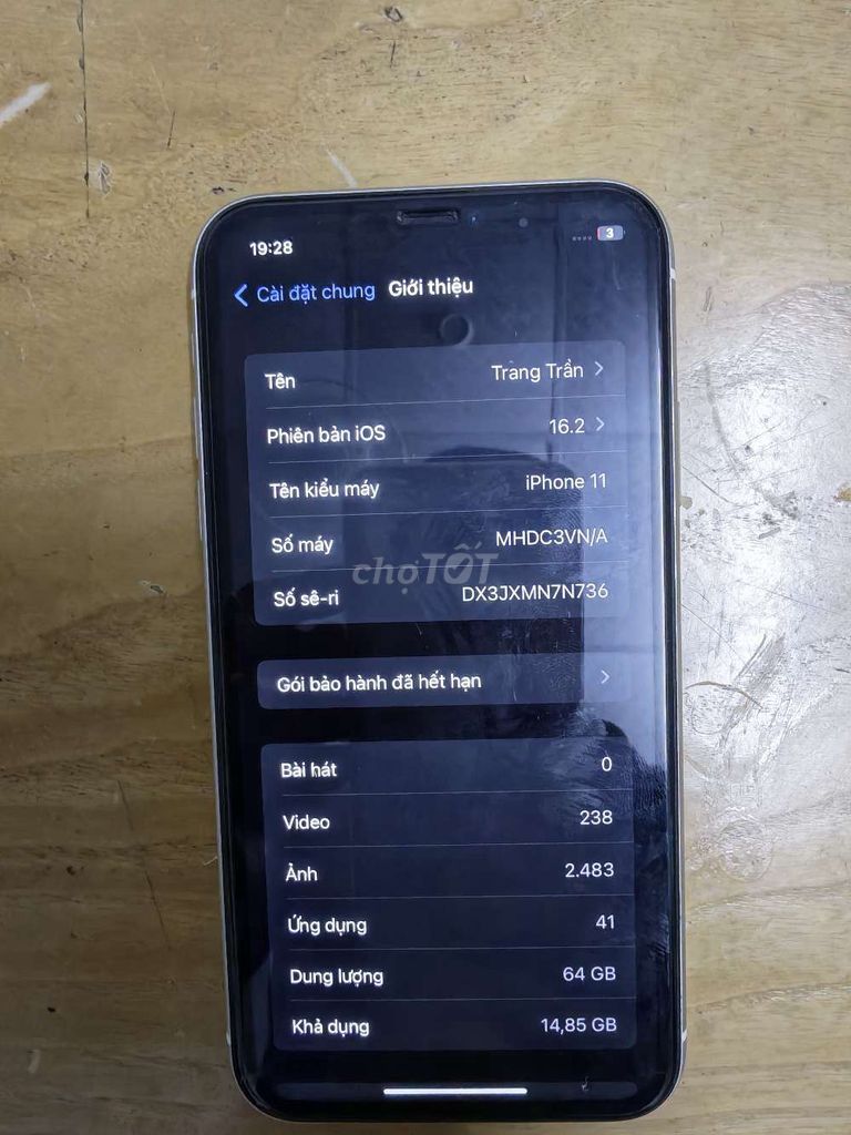 Apple iPhone 11 64GB Trắng 81%. Mua bán Điện thoại tại Thành phố Bắc Giang Bắc Giang được đăng bởi hoang viet hình 1