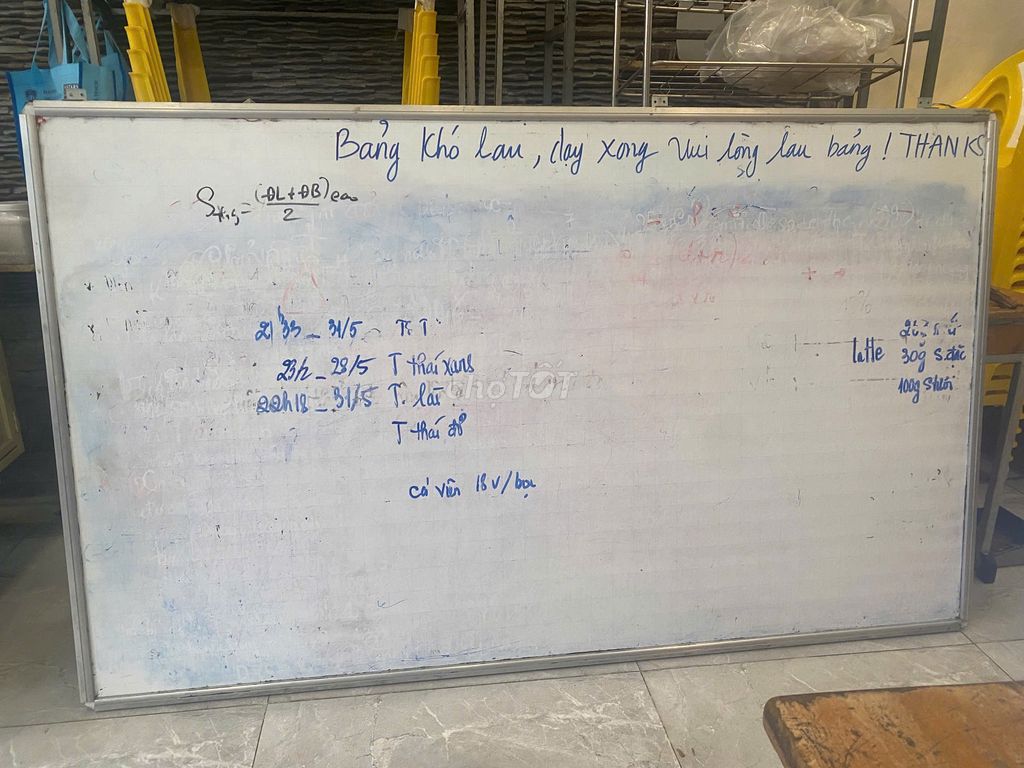 Bảng trắng Kim loại, nhựa 1m2 x 2m Văn phòng. Mua bán Đồ dùng văn phòng tại Huyện Hóc Môn Tp Hồ Chí Minh được đăng bởi Loc Nguyen Thanh hình 1