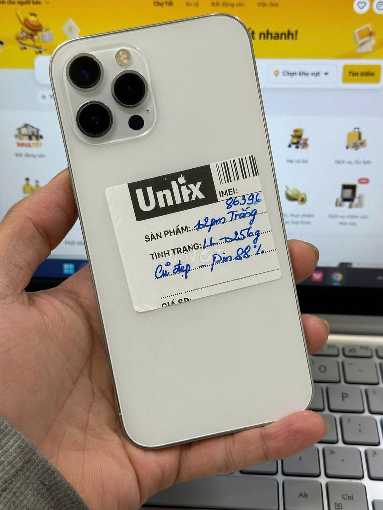 12 Promax 256gb màu Trắng, like new 98.5. Mua bán Điện thoại tại Quận 1 Tp Hồ Chí Minh được đăng bởi Bùi Minh Trí hình 1