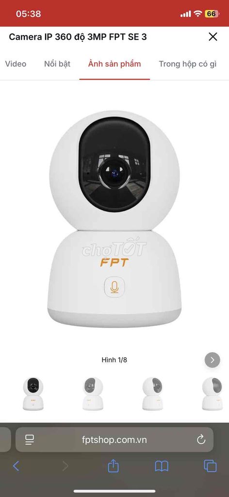 Camera IP FPT SE 3 3MP Trắng Xoay 360. Mua bán Máy ảnh, Máy quay tại Huyện Hóc Môn Tp Hồ Chí Minh được đăng bởi Ngô Hoàng Văn Bảo hình 1