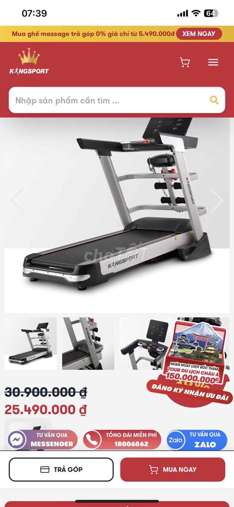 Máy chạy bộ Kingsport KS-2050. Mua bán Đồ thể thao, Dã ngoại tại Thành phố Thủ Dầu Một Bình Dương được đăng bởi vo văn hưng hình 1