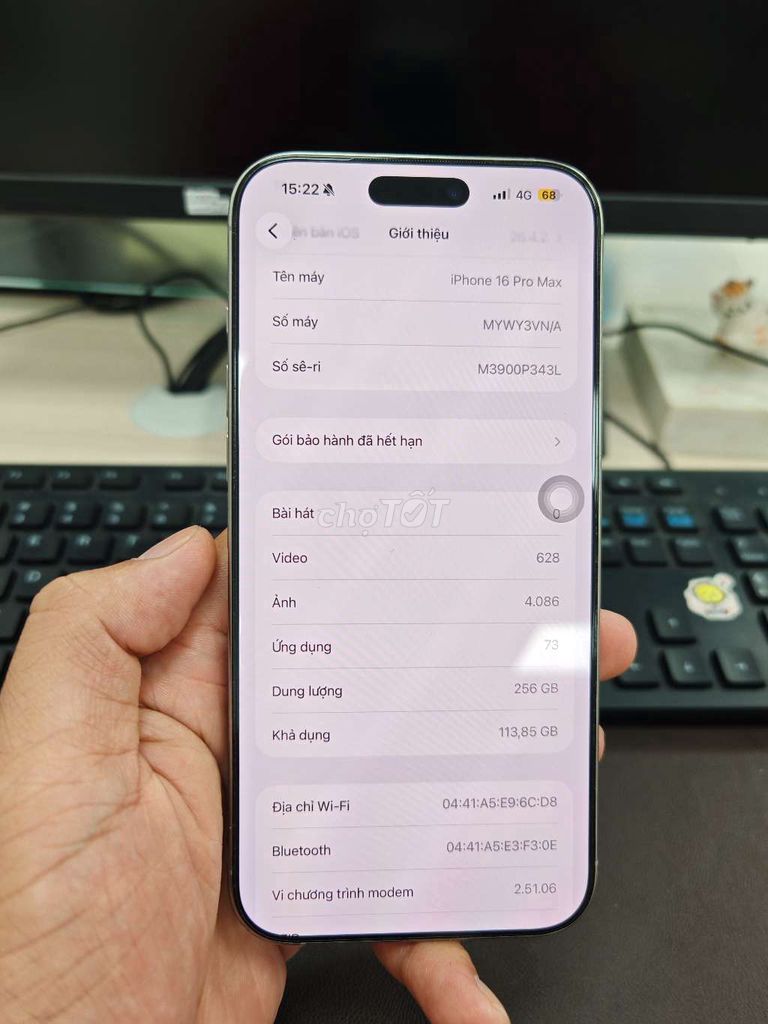 iPhone 16 Pro Max 256GB Titan VNA. Mua bán Điện thoại tại Quận Lê Chân Hải Phòng được đăng bởi THà hình 1