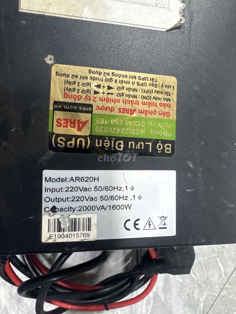 Bộ lưu điện UPS ARES AR620H 2000VA/1600W Đen. Mua bán Phụ kiện (Màn hình, Chuột...) tại Huyện Cần Giuộc Long An được đăng bởi Tiến hình 1