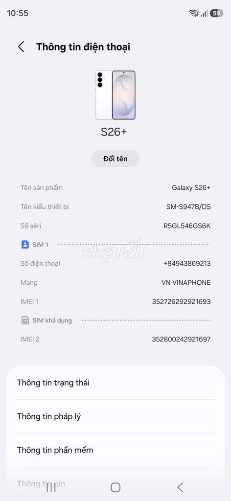 Samsung Galaxy S26+ 256GB Trắng. Mua bán Điện thoại tại Quận Phú Nhuận Tp Hồ Chí Minh được đăng bởi phương hình 1