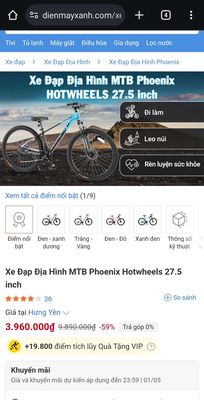 Xe đạp chính hãng phoenix mua ở đmx mới 100%