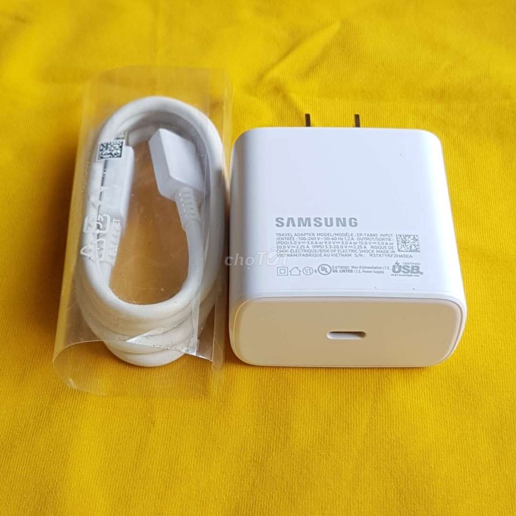 BỘ SẠC NHANH SAMSUNG S23+ CHUẨN 45W MỚI 100%.