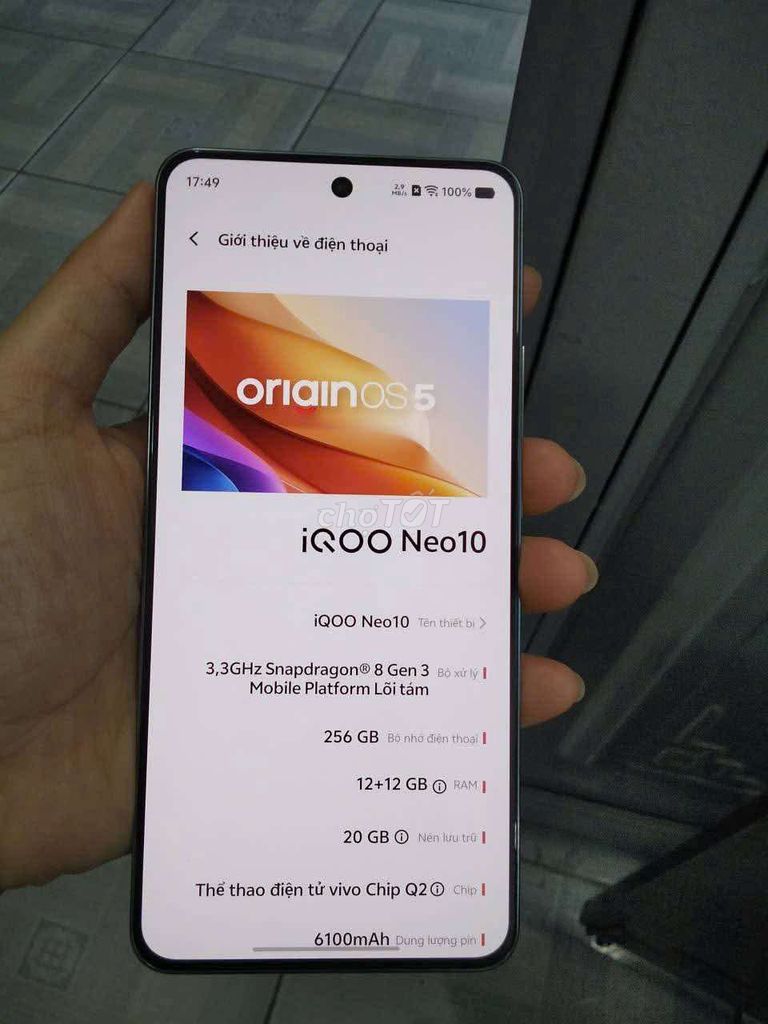 iQOO Neo 10  Kèm sạc 120w zin. Mua bán Điện thoại tại Thành phố Long Xuyên An Giang được đăng bởi Văn hình 1