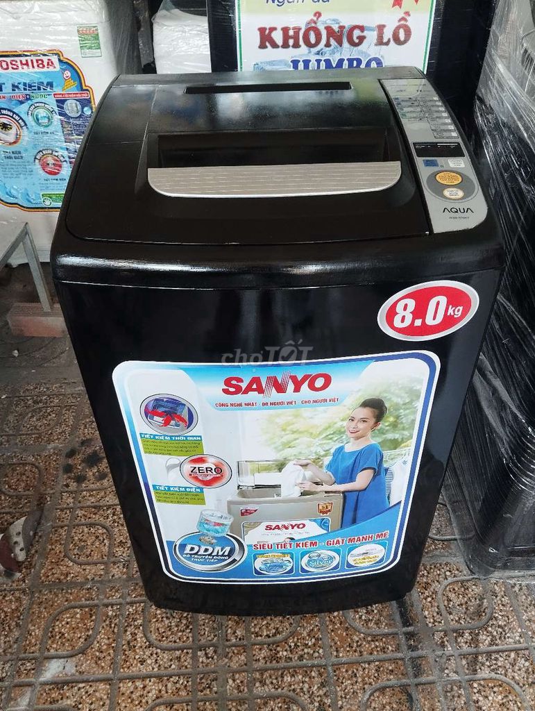 Máy giặt Sanyo 8kg cửa trên. Mua bán Máy giặt tại Huyện Lấp Vò Đồng Tháp được đăng bởi Hiếu hình 1