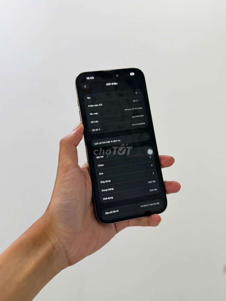 iPhone 15 Pro Max 256GB Xám. Mua bán Điện thoại tại Quận Hà Đông Hà Nội được đăng bởi Tiến Dũng hình 1