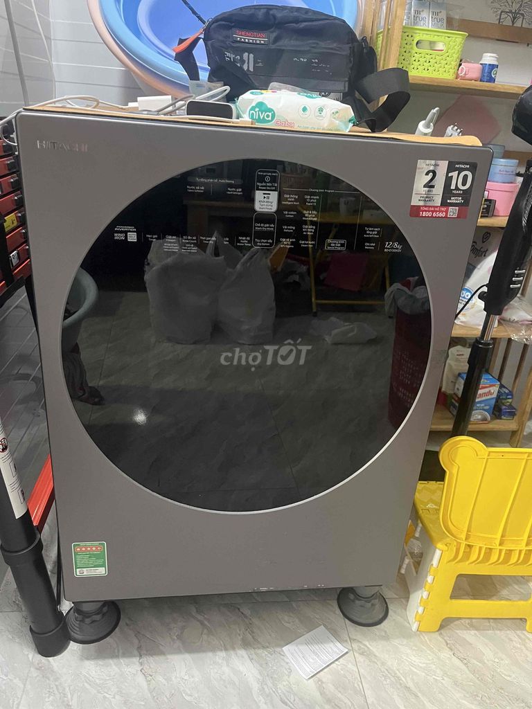 Máy giặt sấy Hitachi BD-D120XGV Xám 12kg. Mua bán Máy giặt tại Thị xã Bến Cát Bình Dương được đăng bởi trần trung cường hình 1