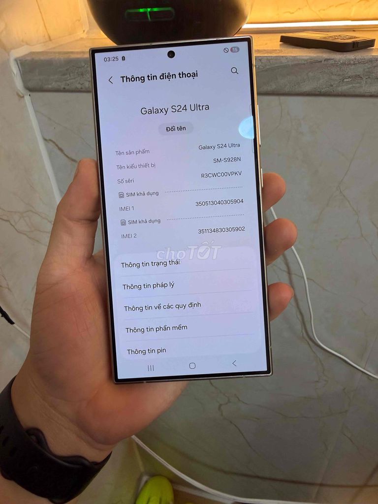 Samsung Galaxy S24 Ultra 256GB Hàn Quốc Đã sử dụng. Mua bán Điện thoại tại Quận Gò Vấp Tp Hồ Chí Minh được đăng bởi Tiệp mobile  hình 1