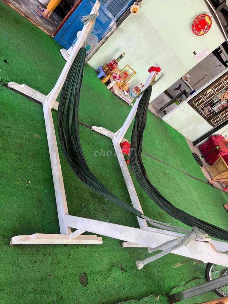 Võng xếp Vải Xanh rêu. Mua bán Nội thất, đồ gia dụng khác tại Thành phố Tân An Long An được đăng bởi Kim Tuyền Nguyễn hình 1