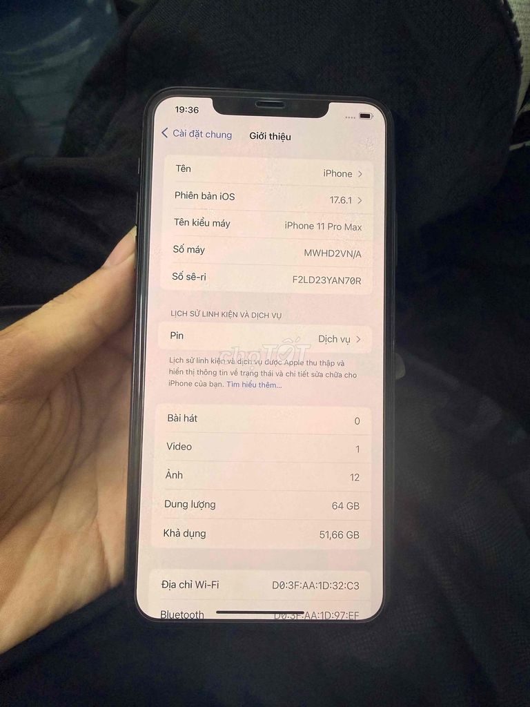Apple iPhone 11 Pro Max 64GB Xám. Mua bán Điện thoại tại Huyện Thanh Trì Hà Nội được đăng bởi  tài hình 1