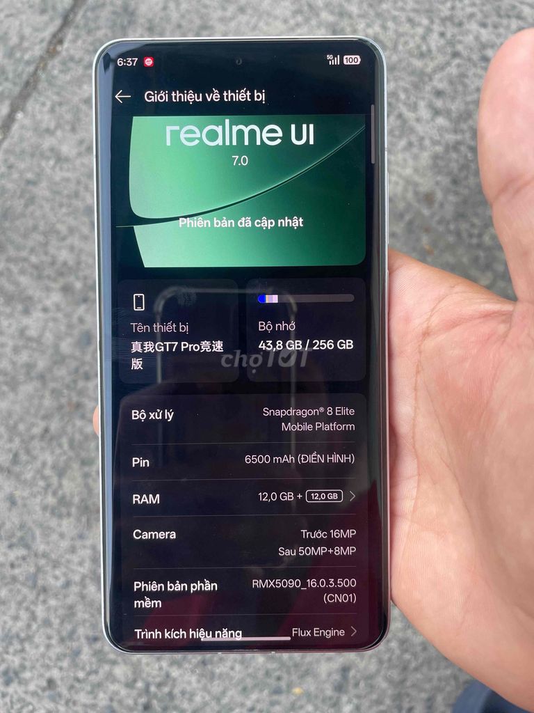 Realme GT7 Pro 256GB Trắng có gl. Mua bán Điện thoại tại Huyện Bình Chánh Tp Hồ Chí Minh được đăng bởi Nguyễn Khánh Phong hình 1