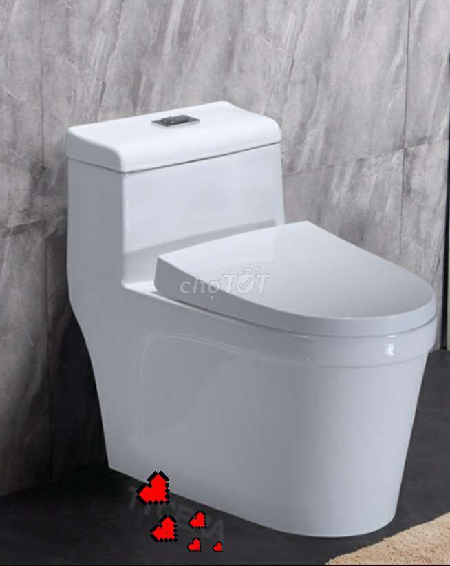 Bồn cầu liền khối BC006 Sứ ceramic Trắng. Mua bán Thiết bị vệ sinh, nhà tắm tại Quận Bình Tân Tp Hồ Chí Minh được đăng bởi  thiết bị phòng tắm phòng bếp hình 1