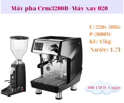 Máy pha cà phê Crm3200B+máy xay 020 giá tốt.