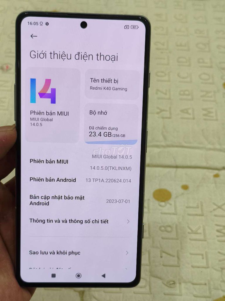 Xiaomi K40 Gaming 8GB 256GB Bạc. Mua bán Điện thoại tại Quận Hoàng Mai Hà Nội được đăng bởi Nguyennoi hình 1