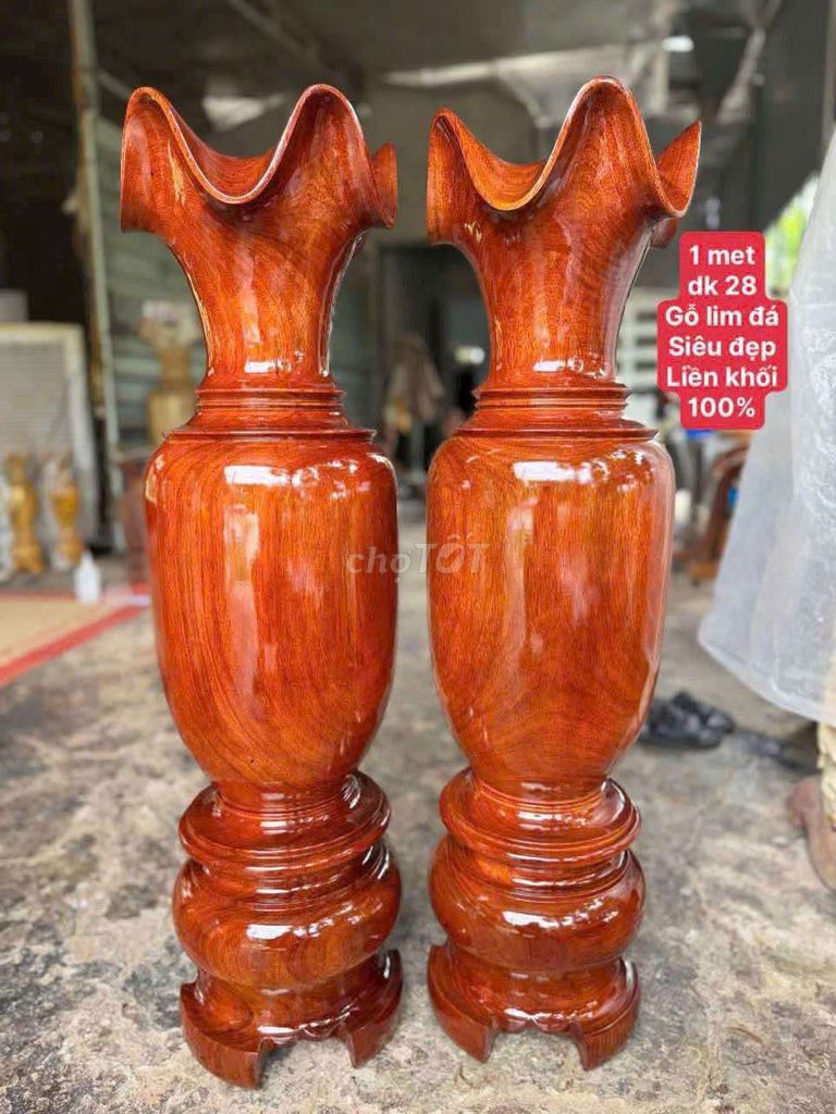 Lọ hoa Gỗ lim đá Nâu đỏ 1 mét 28cm. Mua bán Nội thất, đồ gia dụng khác tại Thành phố Vũng Tàu Bà Rịa - Vũng Tàu được đăng bởi Nguyễn thị hương hình 1