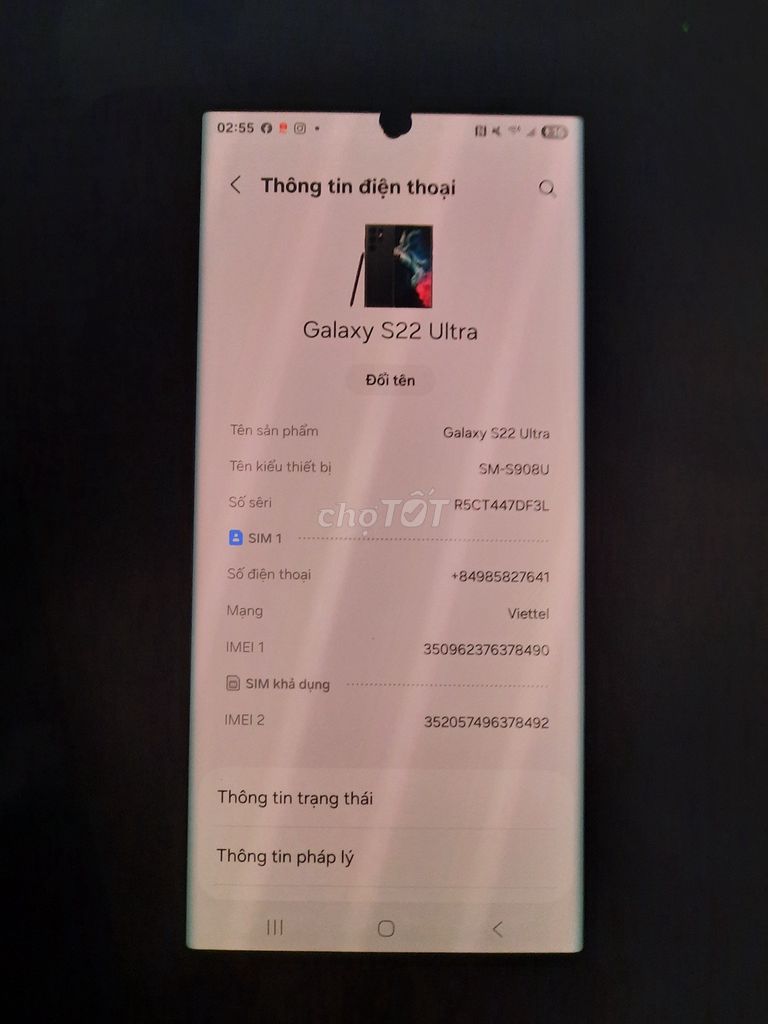 Samsung s22 ultra 8/128gb gl ip16 lock. Mua bán Điện thoại tại Huyện Hóc Môn Tp Hồ Chí Minh được đăng bởi hưng hình 1