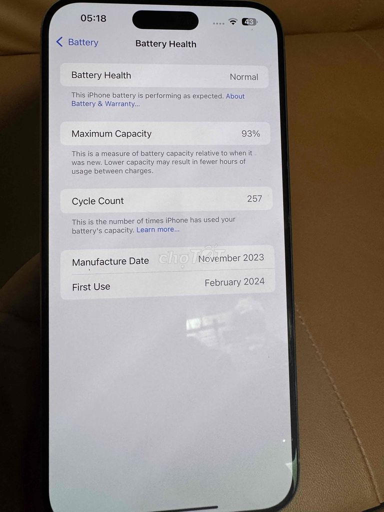 iPhone 15 Pro Max 256GB Xám VN  99% bh T2/25