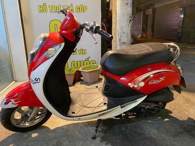 SYM Elite 50 Đỏ trắng biển Hà Nội