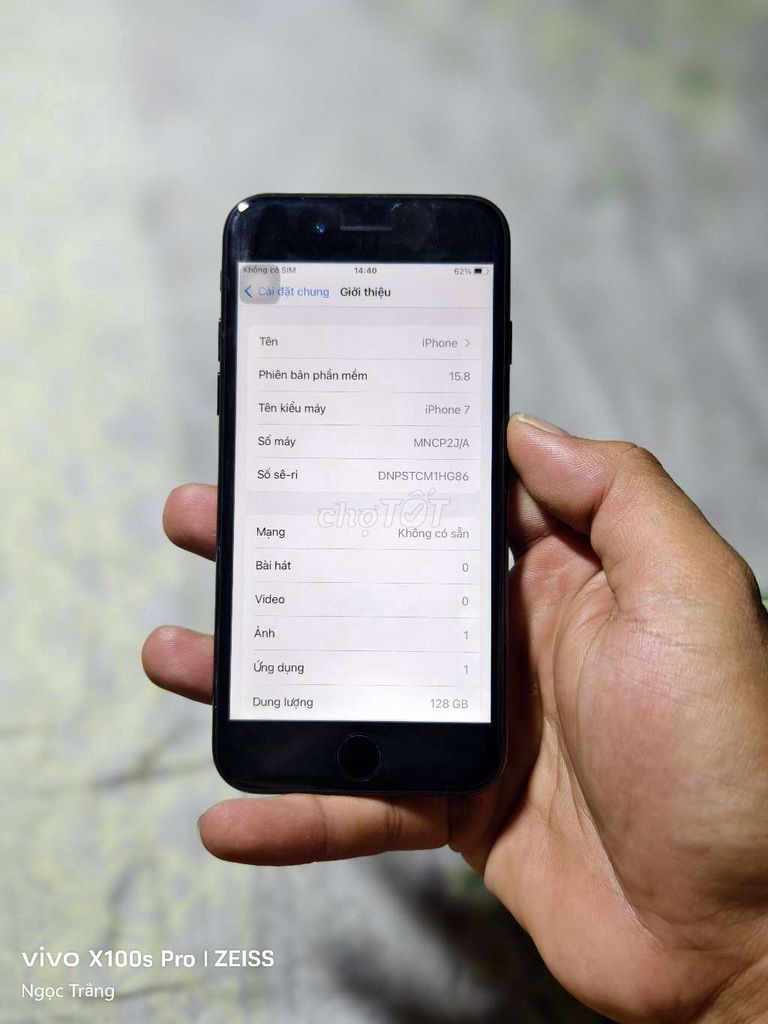 iPhone 7 128GB Đen Đã sử dụng. Mua bán Điện thoại tại Quận 10 Tp Hồ Chí Minh được đăng bởi Trắng hình 1