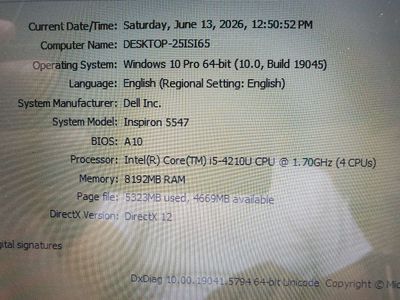 Dell Inspiron 5547 i5-4210U 8GB/120GB SSD