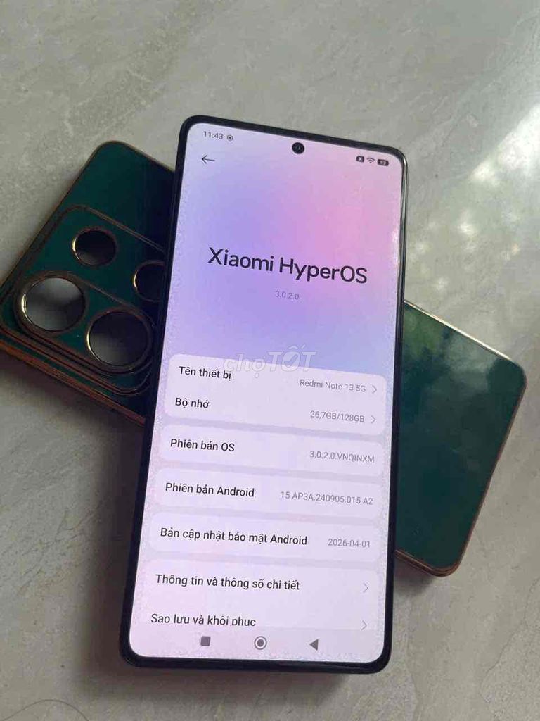 Xiaomi Redmi Note 13 5G 128GB Đen 99% Ko bớt. Mua bán Điện thoại tại Quận 8 Tp Hồ Chí Minh được đăng bởi điện thoại giá rẻ  hình 1