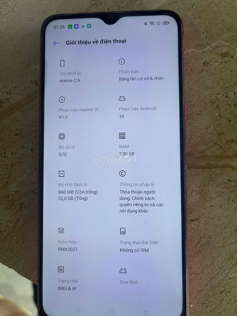 Realme C3i 32GB Đỏ. Mua bán Điện thoại tại Thành phố Biên Hòa Đồng Nai được đăng bởi Lê Thị Bích Ngọc hình 1