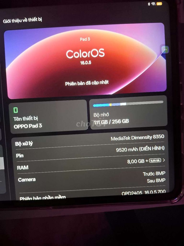 OPPO Pad 3 8GB/256GB Tím. Mua bán Máy tính bảng tại Quận 4 Tp Hồ Chí Minh được đăng bởi Tam Nguyen hình 1